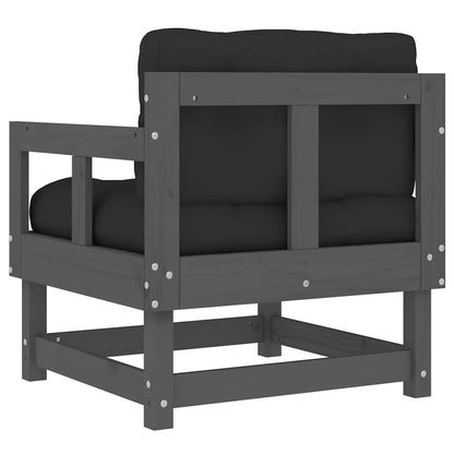 Garden Chair | Grey | Solid Pine Wood, Plywood, Oxford Fabric | Modular
