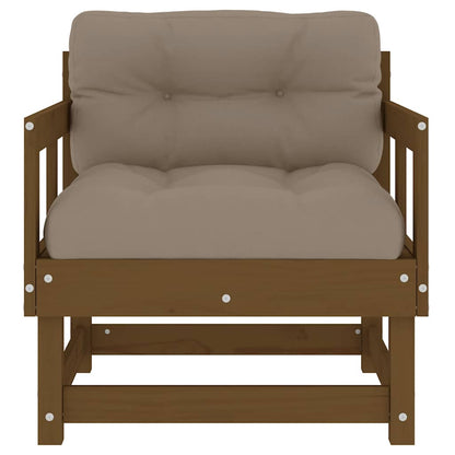 Garden Chair | Honey Brown | Solid Pine Wood, Oxford Fabric | Standard