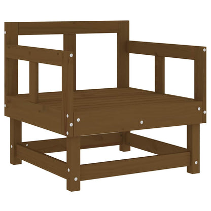 Garden Chair | Honey Brown | Solid Pine Wood, Oxford Fabric | Standard