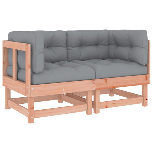 Corner Sofas with Cushions 2 pcs Solid Wood Douglas