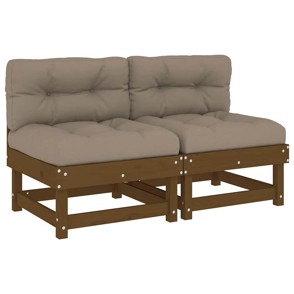Middle Sofa | Honey brown, Taupe