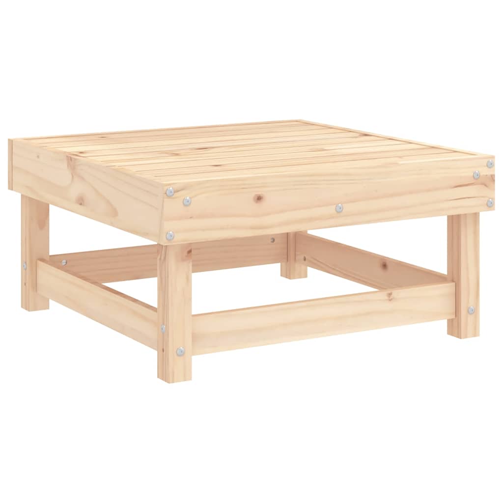 Patio Footstools with Cushions 2pcs Solid Wood Pine