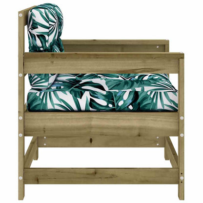 Garden Chairs with Cushions 2 pcs Impregnated Wood Pine
