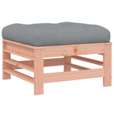 Garden Footstools with Cushions 2pcs Solid Wood Douglas