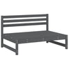 Middle Sofa Grey 120x80 cm Solid Wood Pine