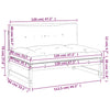 Middle Sofa Grey 120x80 cm Solid Wood Pine