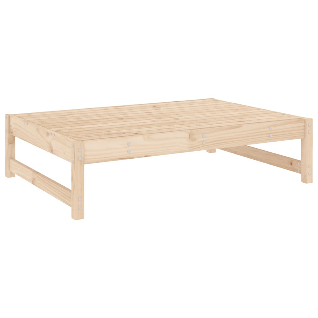 Garden Footstool | Beige, Wood | Solid pinewood, Oxford fabric, PP cotton