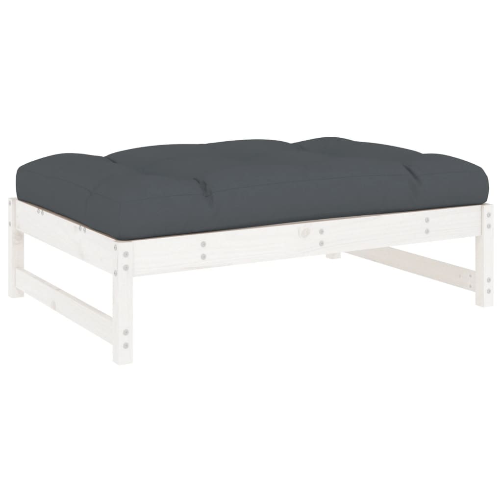 Garden Footstool | White, Anthracite