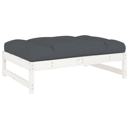 Garden Footstool | White, Anthracite