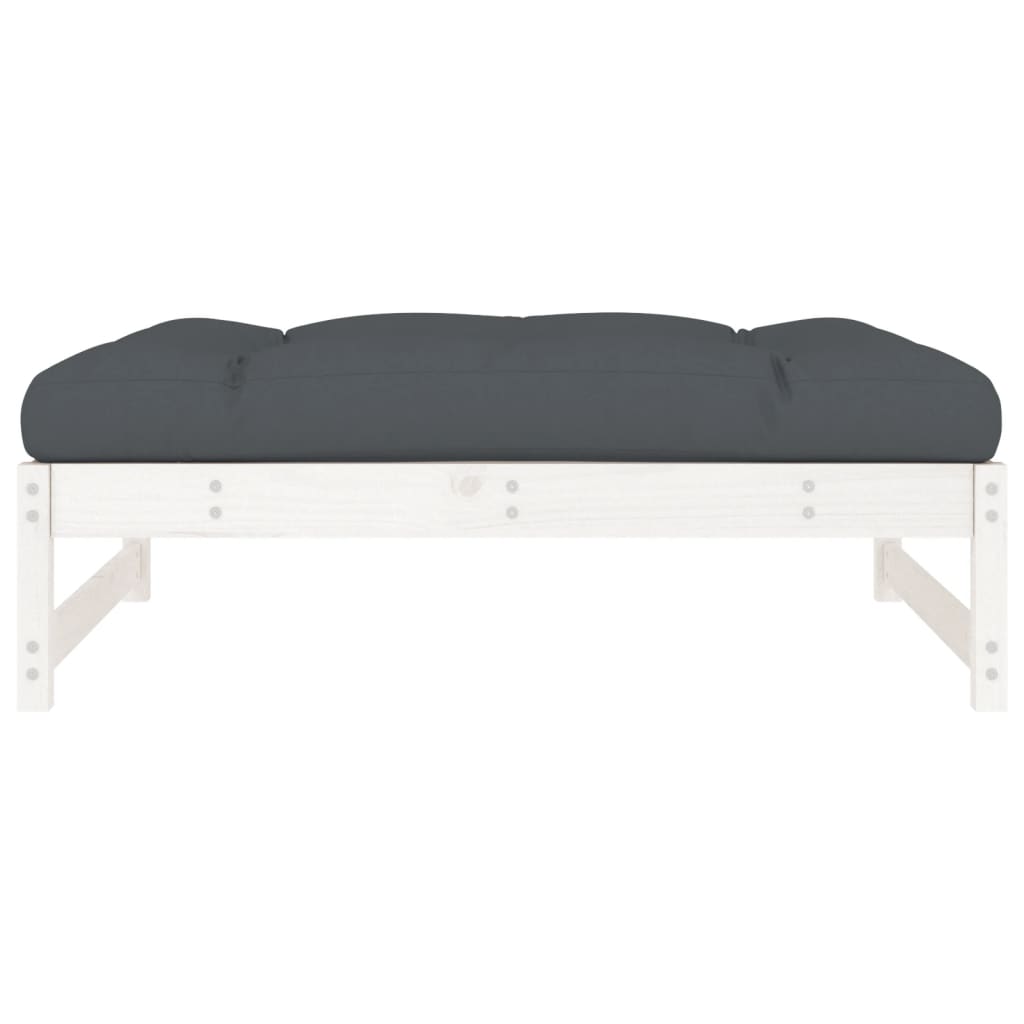 Garden Footstool | White, Anthracite