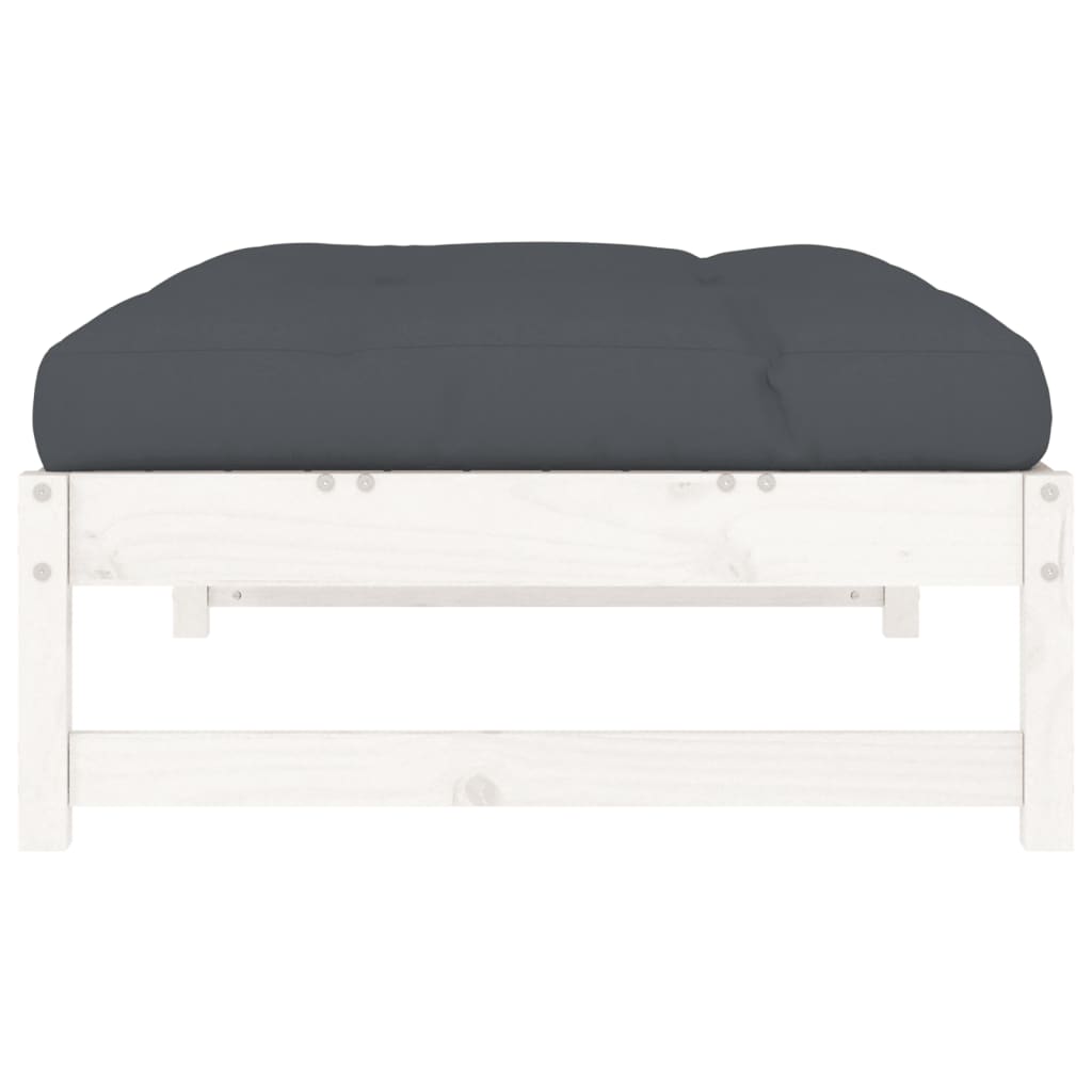 Garden Footstool | White, Anthracite
