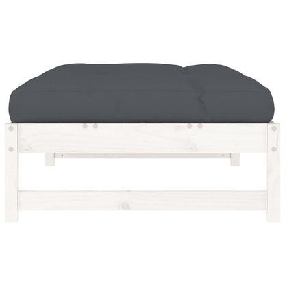 Garden Footstool | White, Anthracite