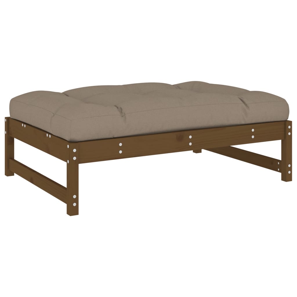 Garden Footstool | Honey Brown, Taupe