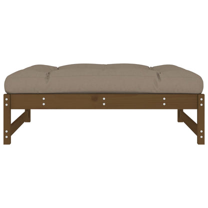 Garden Footstool | Honey Brown, Taupe