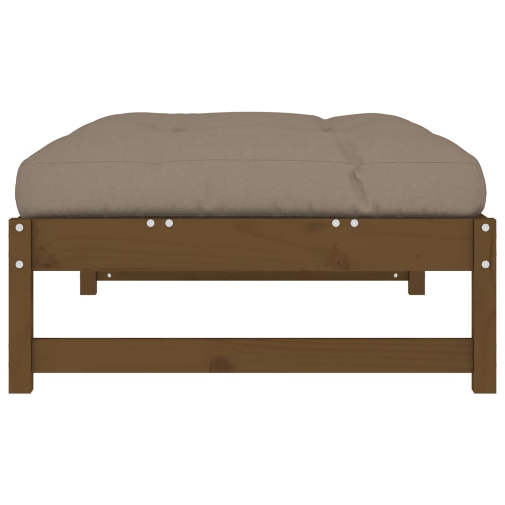 Garden Footstool | Honey Brown, Taupe