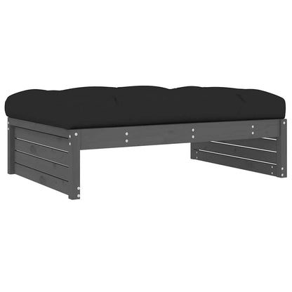Garden Footstool | Grey, Black