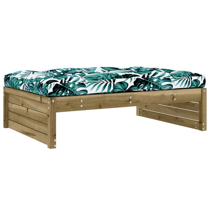 Garden Footstool | Brown | Vacuum pressure treated pinewood | Large