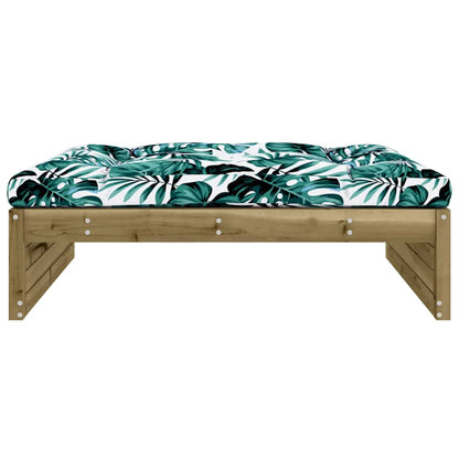 Garden Footstool | Brown | Vacuum pressure treated pinewood | Large