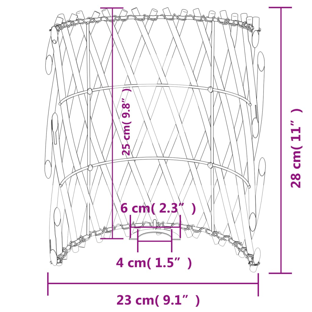 Lamp Shade Ø23x28 cm Wicker
