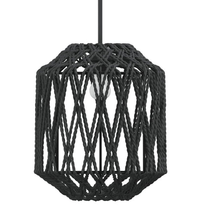 Lamp Shade Black Ø23x28 cm Iron and Paper
