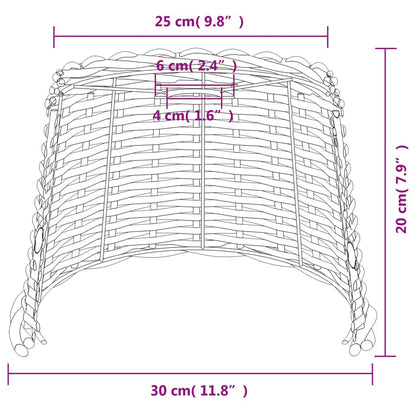 Ceiling Lamp Shade White Ø30x20 cm Wicker