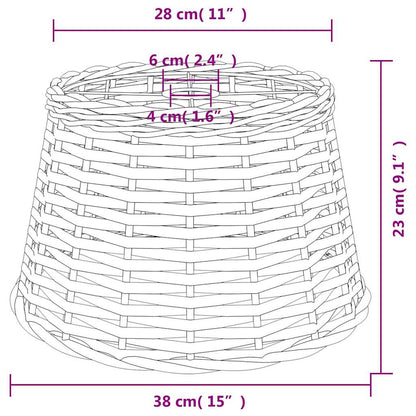 Ceiling Lamp Shade White Ø38x23 cm Wicker
