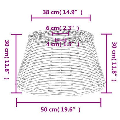 Ceiling Lamp Shade White Ø50x30 cm Wicker