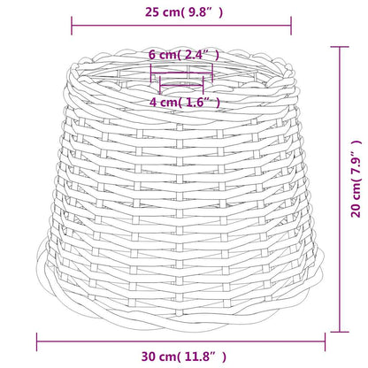 Ceiling Lamp Shade Brown Ø30x20 cm Wicker