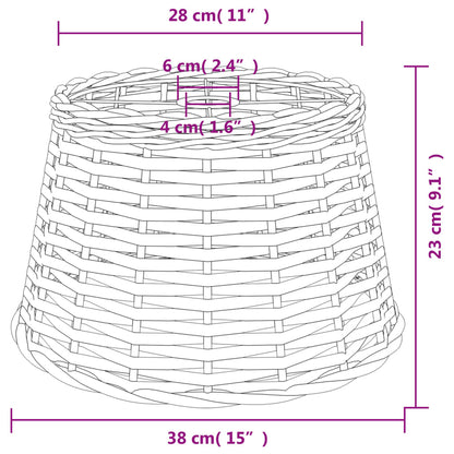 Ceiling Lamp Shade Brown Ø38x23 cm Wicker