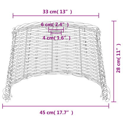 Ceiling Lamp Shade Brown Ø45x28 cm Wicker