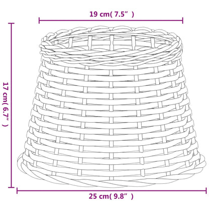 Lamp Shade White Ø25x17 cm Wicker
