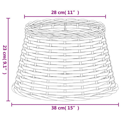 Lamp Shade White Ø38x23 cm Wicker
