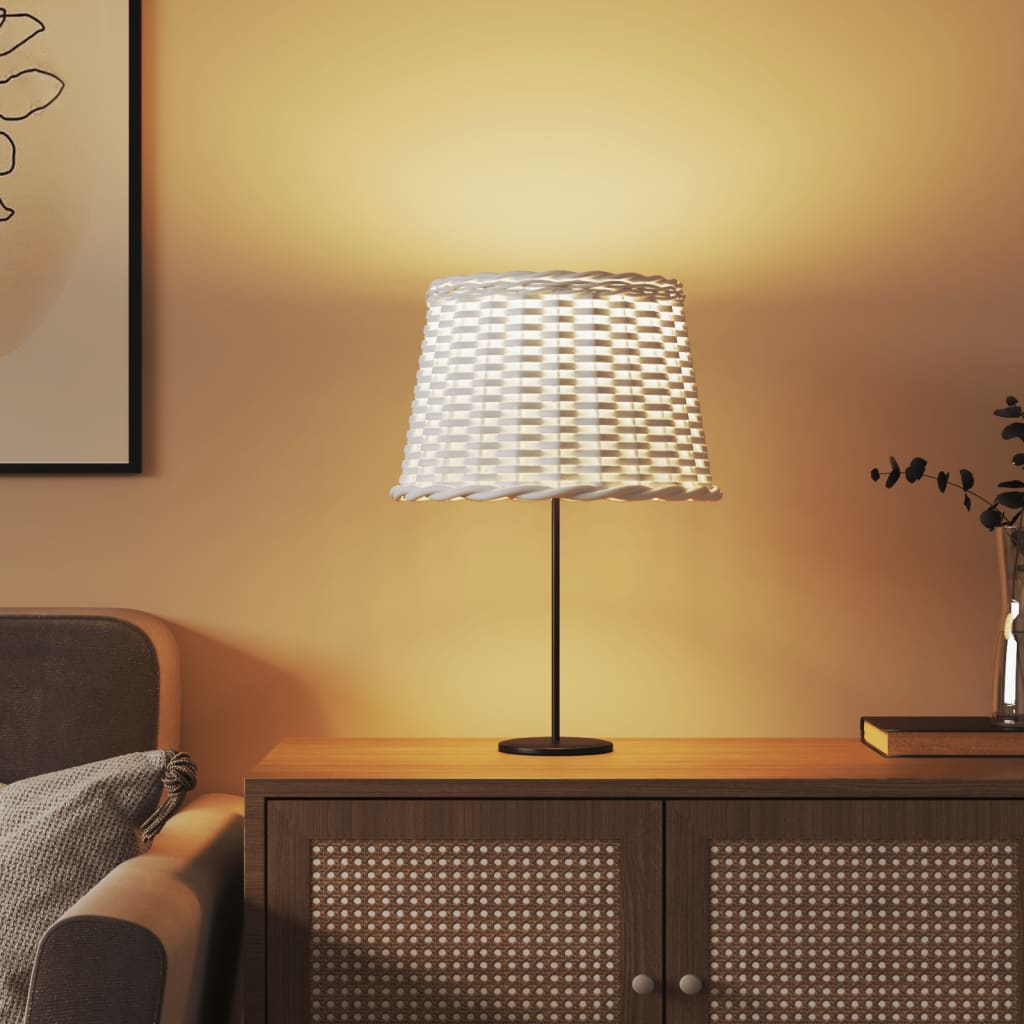 Lamp Shade White Ø40x26 cm Wicker
