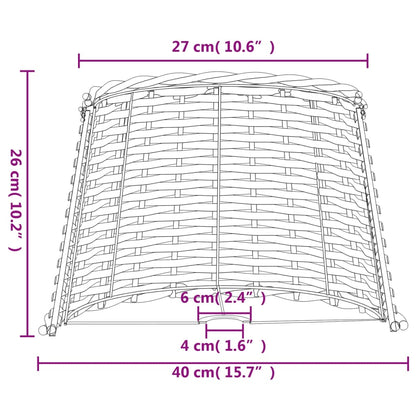Lamp Shade White Ø40x26 cm Wicker