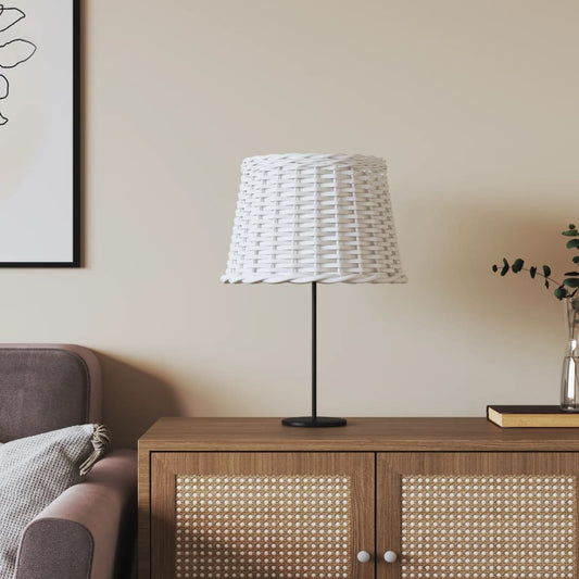 Lamp Shade White Ø40x26 cm Wicker