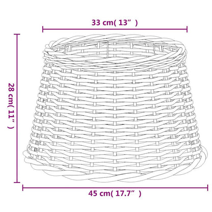 Lamp Shade White Ø45x28 cm Wicker