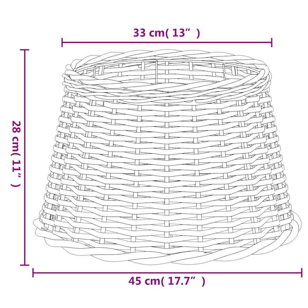 Lamp Shade Brown Ø45x28 cm Wicker