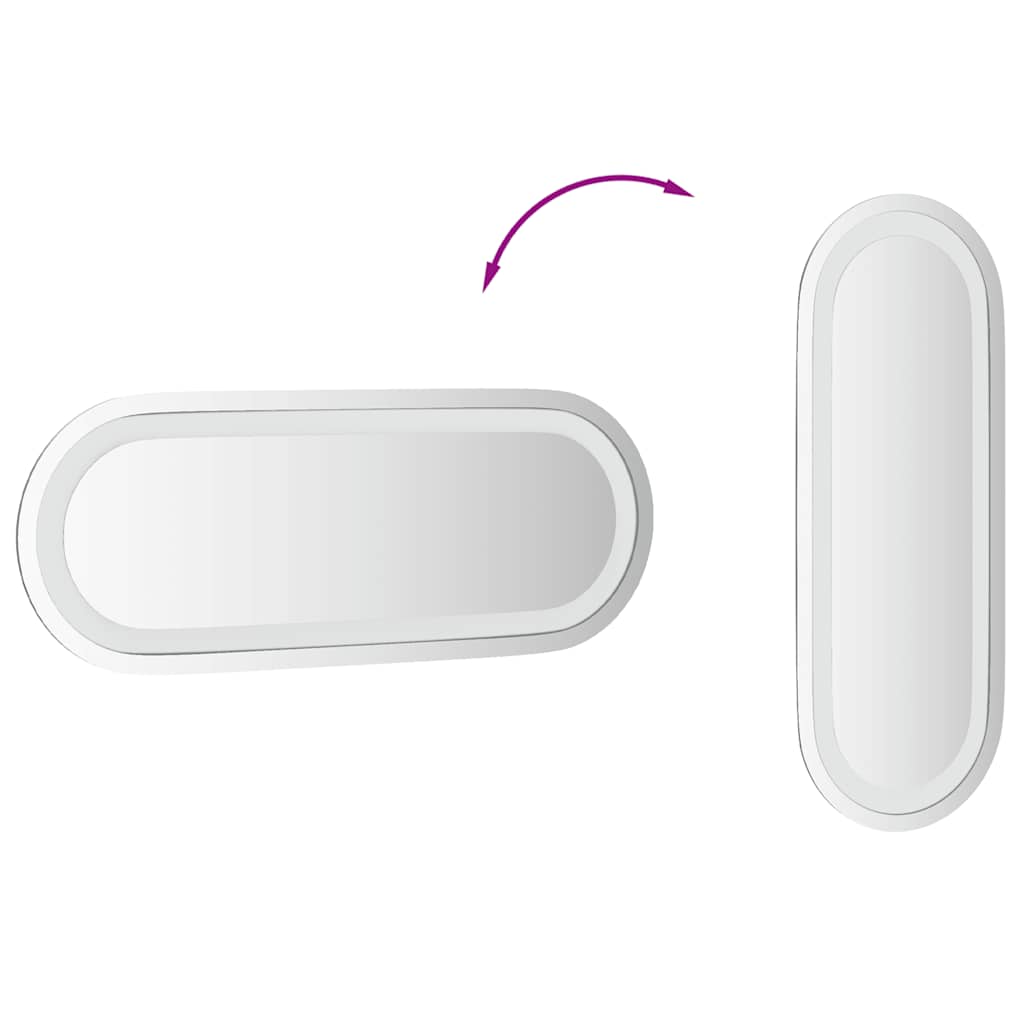 LED Bathroom Mirror 40x15 cm Oval