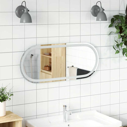 LED Bathroom Mirror Transparent Glass 35.4 x 15.7 in