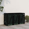 Triple Wheelie Bin Storage Black Solid Wood Pine