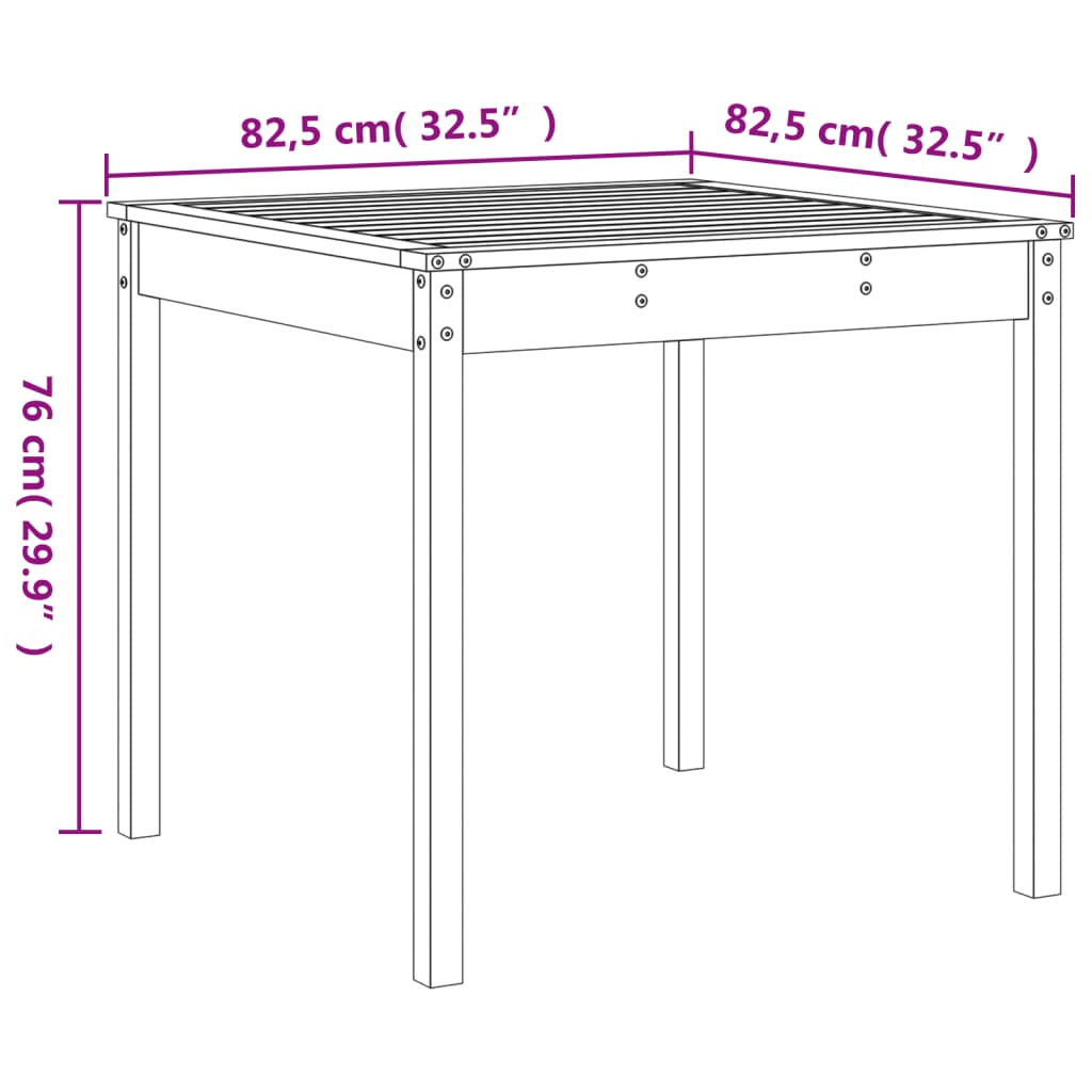 3 Piece Garden Bistro Set Honey Brown Solid Wood Pine