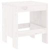 13 Piece Garden Dining Set White Solid Wood Pine