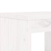 13 Piece Garden Dining Set White Solid Wood Pine