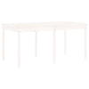 13 Piece Garden Dining Set White Solid Wood Pine