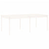 17 Piece Garden Dining Set White Solid Wood Pine