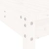 17 Piece Garden Dining Set White Solid Wood Pine