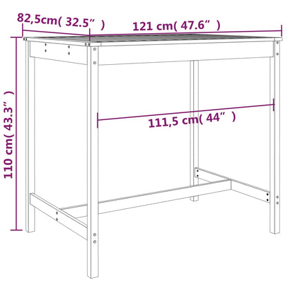 5 Piece Garden Bar Set Solid Wood Douglas