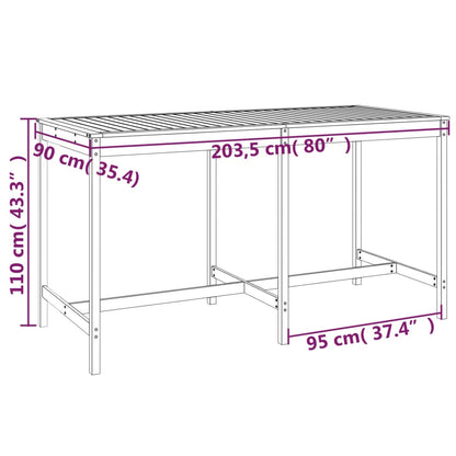 Garden Bar Set | Grey | Solid pine wood | Large | Minimalistic
