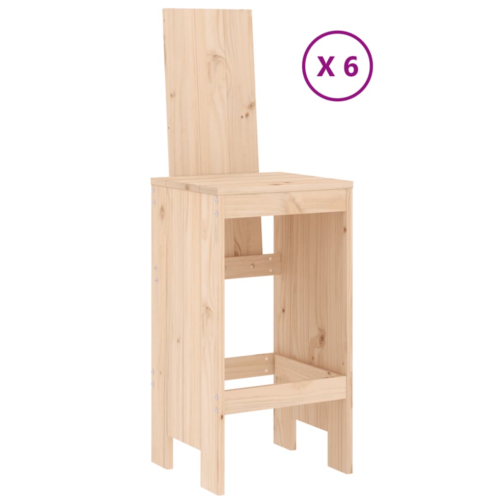 Garden Bar Set | Natural Pine | Solid Pine Wood | Regular |  Footrest
