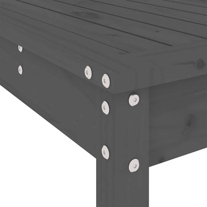 Garden Bar Set | Grey | Solid Pine Wood | 7 Piece | Footrest
